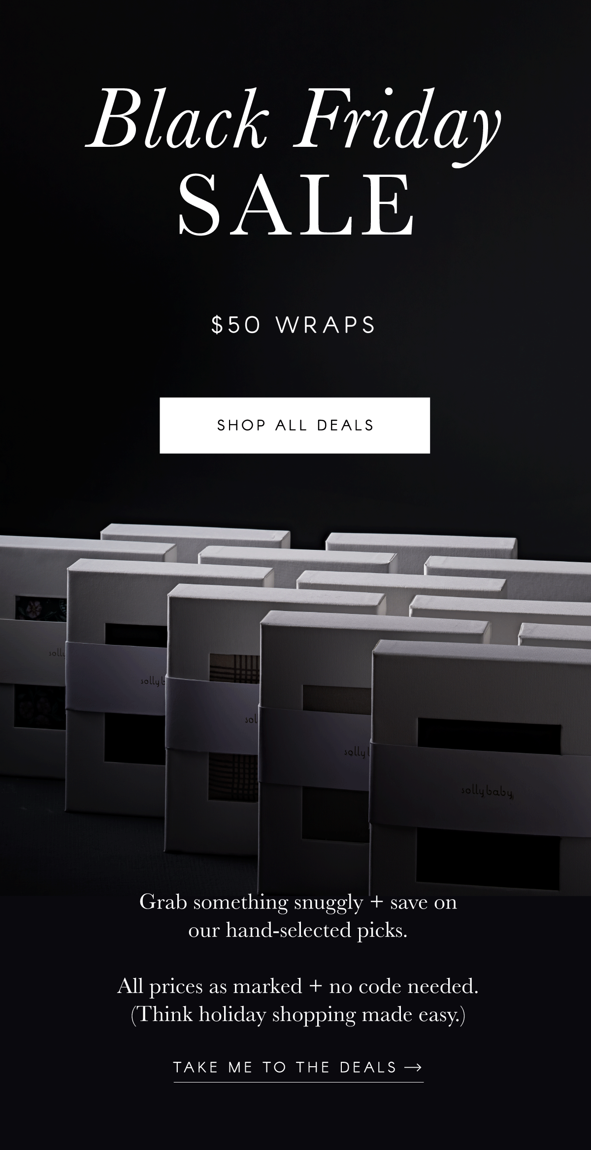 Solly Baby Black Friday = 50 Wraps Milled