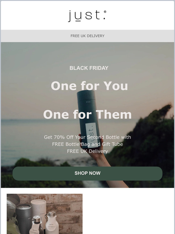 70% off, one for you one for them | Free bottle bag, gift tube and UK delivery