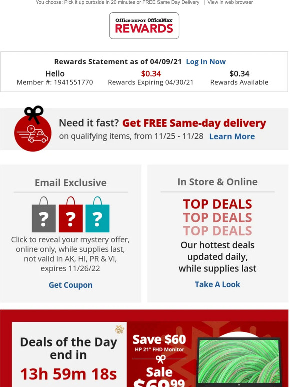 Office Depot® OfficeMax® 🔔 STORES ARE NOW OPEN FOR BLACK FRIDAY 🔔 Milled