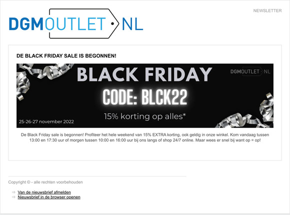 De Black Friday sale is begonnen!