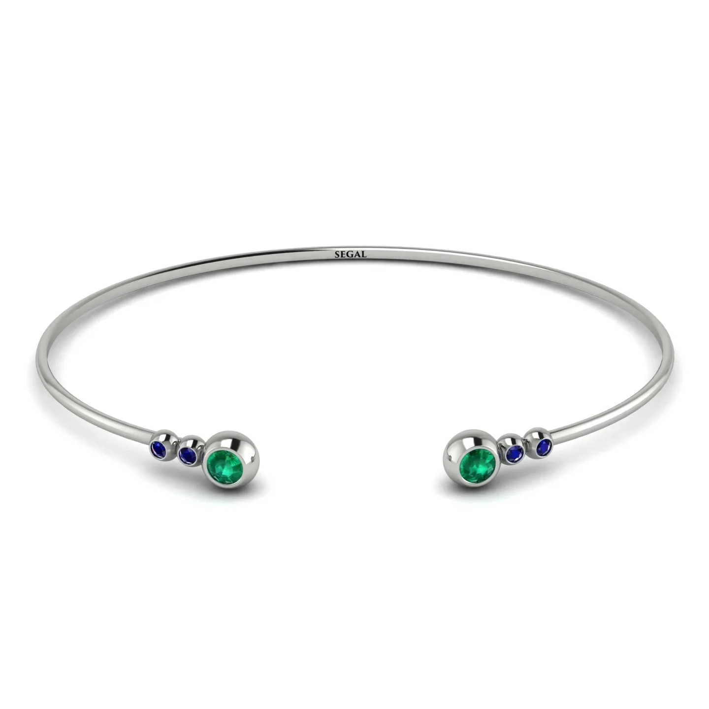 Image of Geometric Bezel Emerald Bracelet - Josie No. 66
