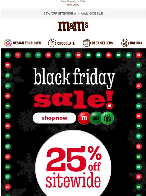 Black Friday Savings! 25% OFF EVERYTHING