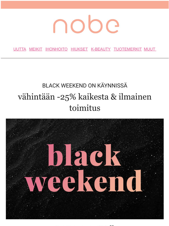 BLACK WEEKEND ON ALKANUT 🖤 Vähintään -25% kaikesta