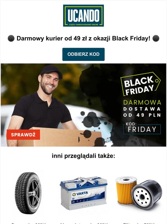 ⚫ Black Friday na Ucando.pl 📦 Darmowa dostawa od 49 zł.