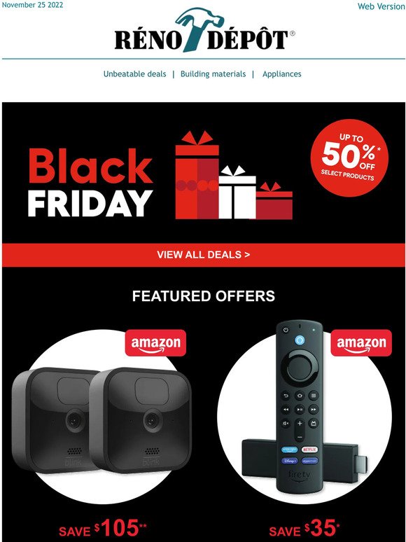 BLACK FRIDAY: Up to 50% off select products