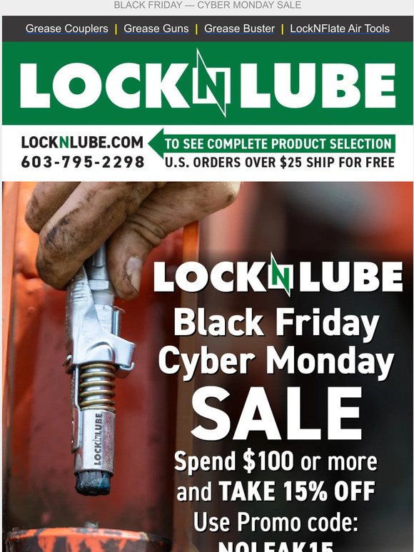The LockNLube Black Friday Sale is on!
