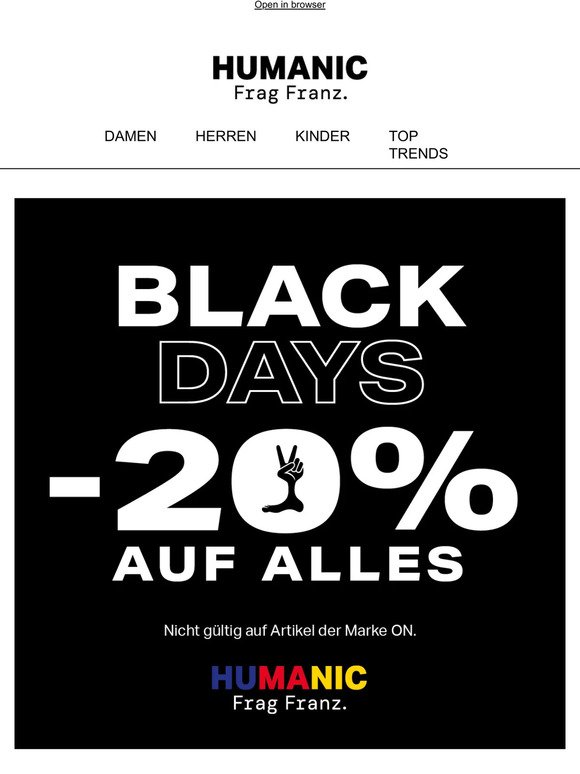 BLACK DAYS 🖤-20% auf ALLES ✌️