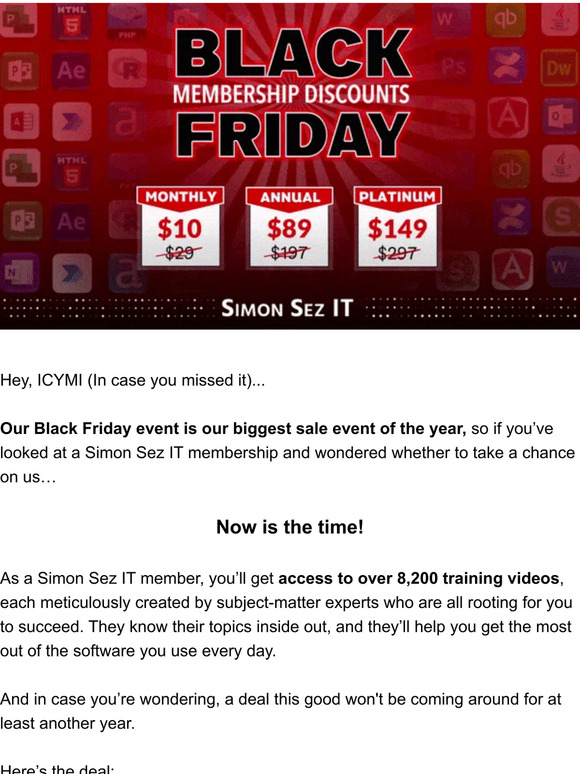 ICYMI – Grab a Black Friday Deal Now!