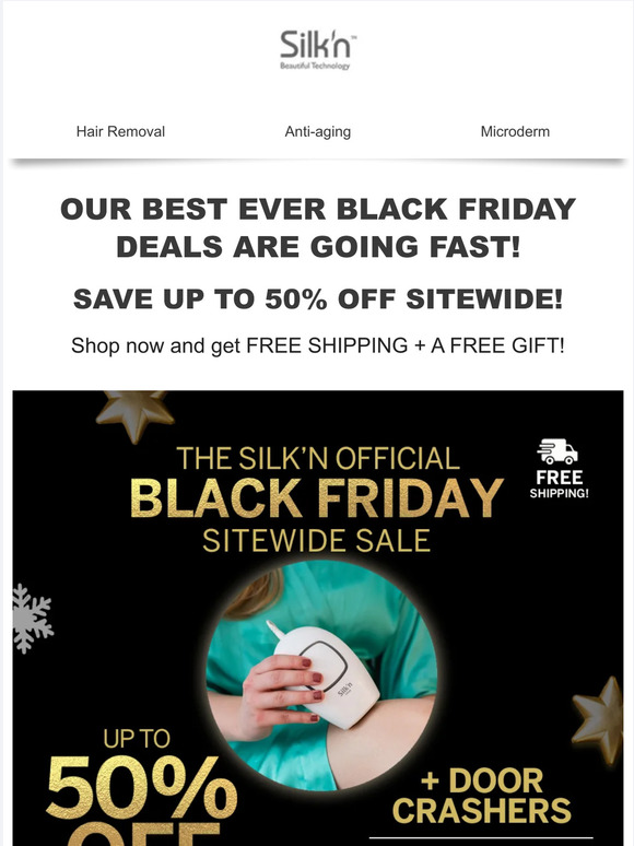 HURRY! BLACK FRIDAY Deals Are Going Fast! Save Up to 50% OFF + FREE GIFT 🎁