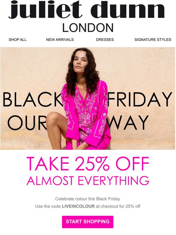 Shop 25% Off This Weekend With Our Black Friday Offer!