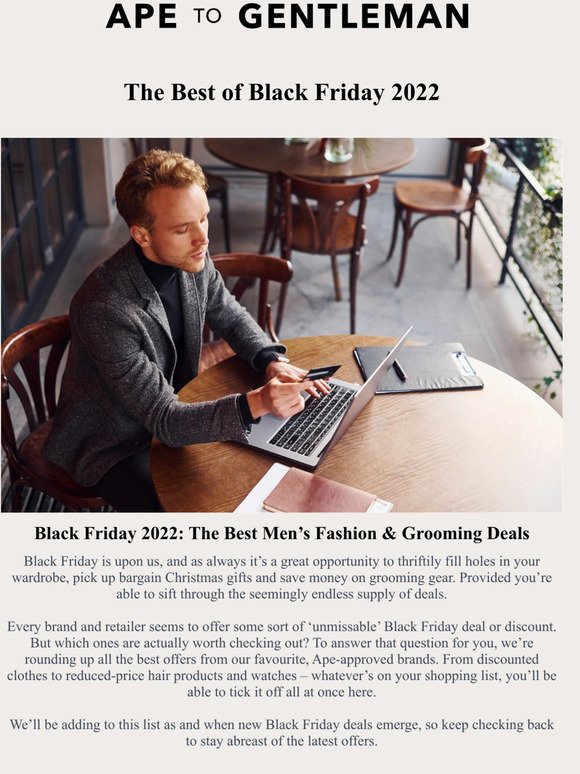 Take 2: The Best Black Friday Men’s Fashion & Grooming Deals 2022