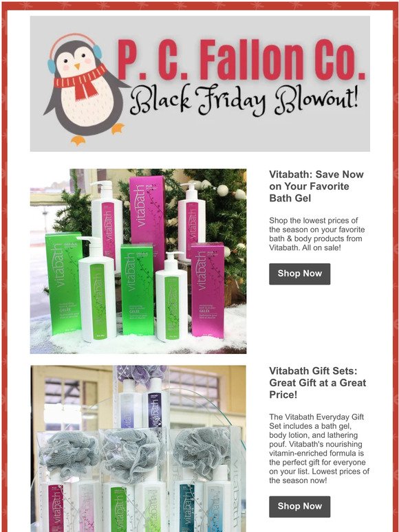 Vitabath Black Friday Blowout! Lowest Prices of the Season Now!