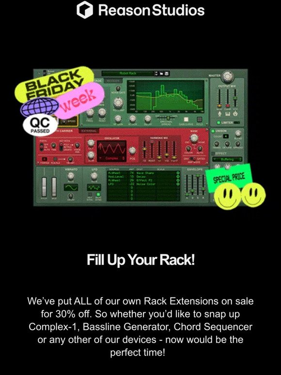 MAKE MORE MUSIC with 30% off Reason Studios Rack Extensions (& a Chord Sequencer Update)