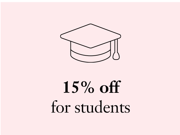 15% off for students