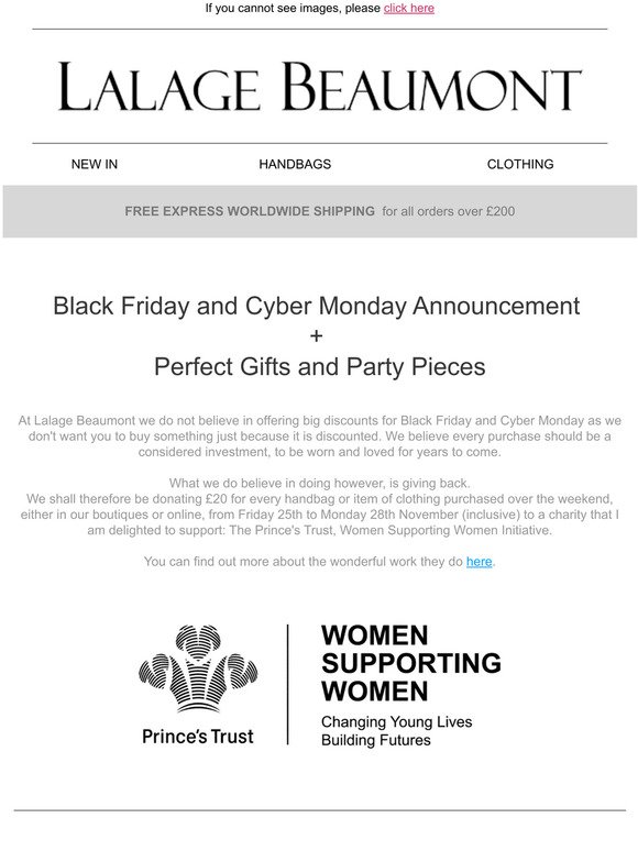 Black Friday and Cyber Monday Announcement