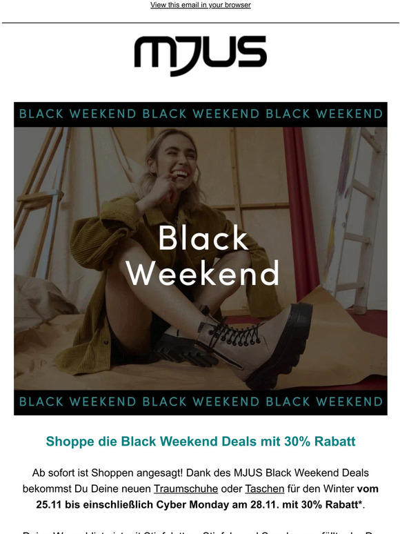 🖤MJUS Black Weekend Deal mit 30% Rabatt!🖤