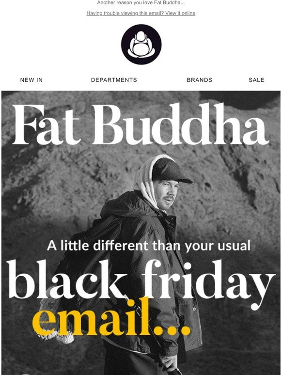 Not your usual Black Friday email