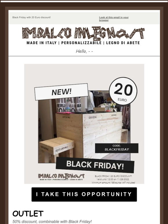 — , 20 Euros discount for Black Friday!