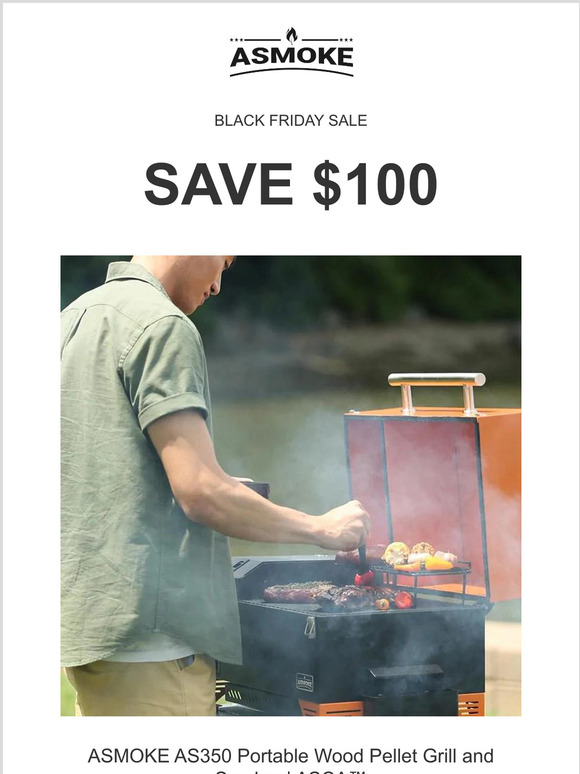 Package Discount : ASMOKE AS350 Portable Wood Pellet Grill and