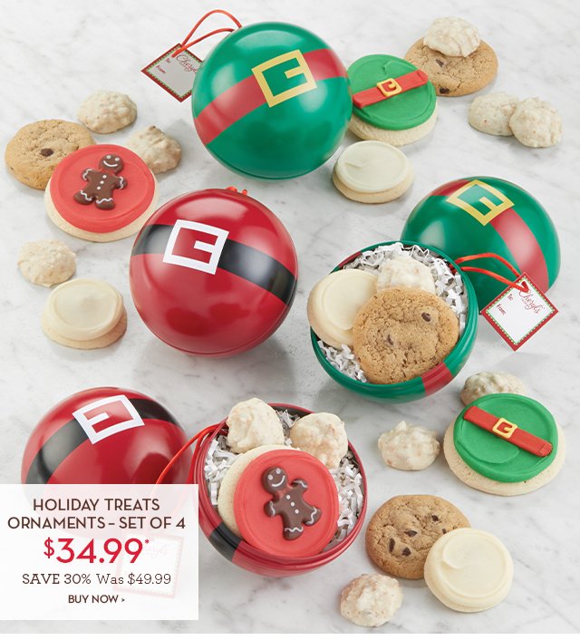 Holiday Treats Ornaments - Set of 4