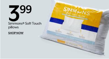 3.99 Simmons® Soft Touch pillow 