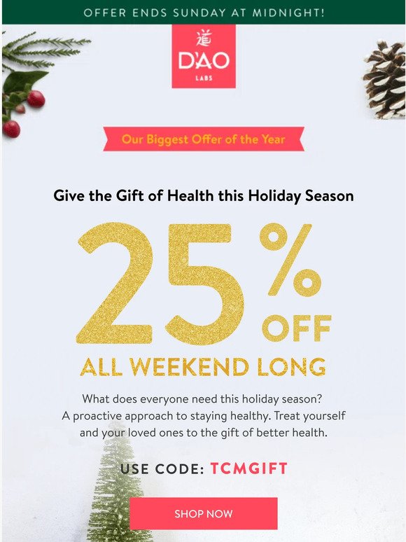 Give the Gift of Health with 25% off All Formulas ❤️
