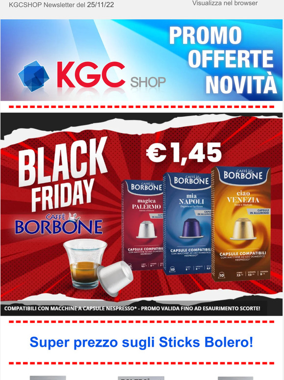 ★ BLACK FRIDAY ★ Borbone Nespresso Napoli, Venezia, Palermo e Bolero Sticks