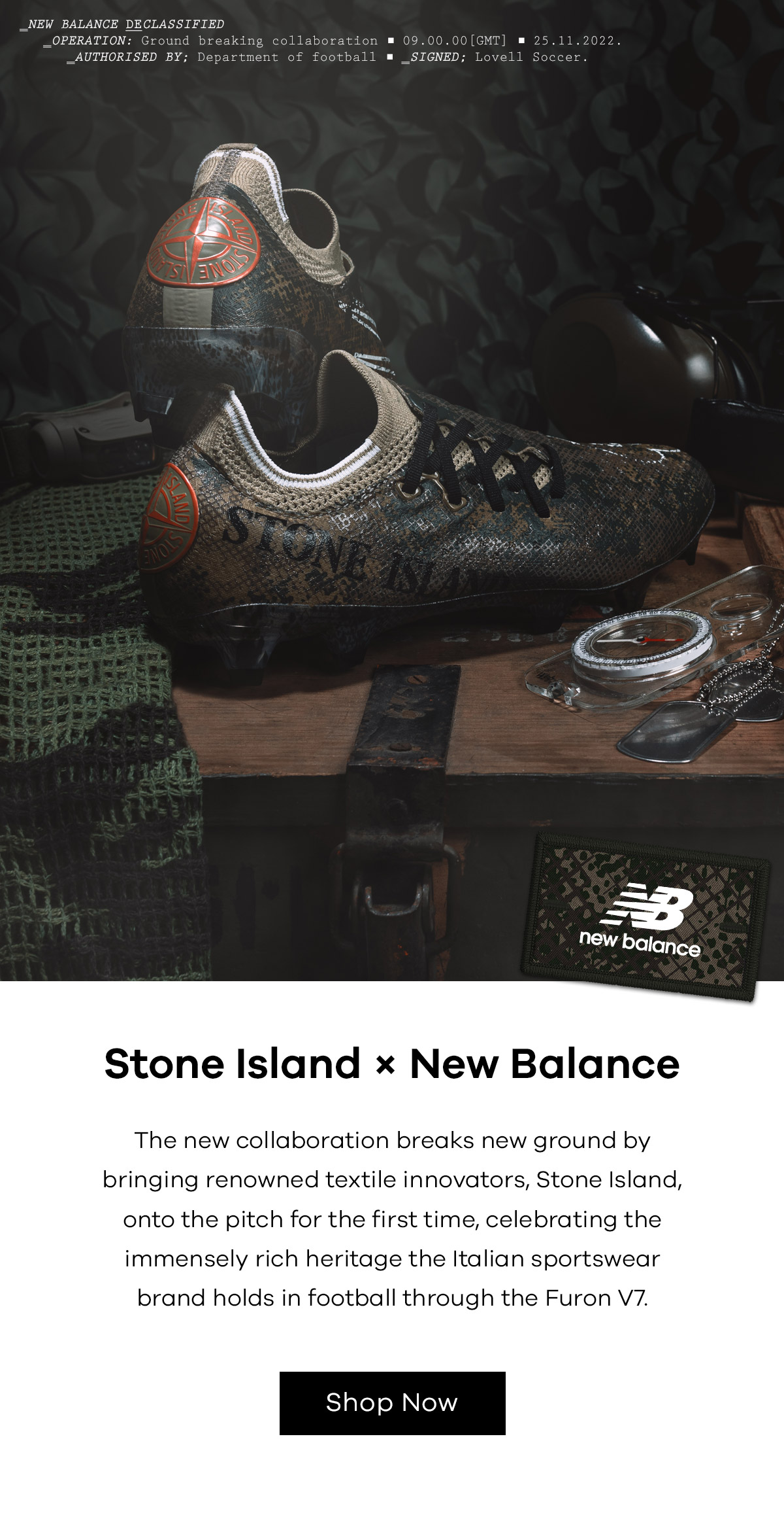 New Balance and Stone Island release football collaboration