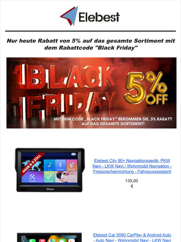 Black Friday bei Elebest