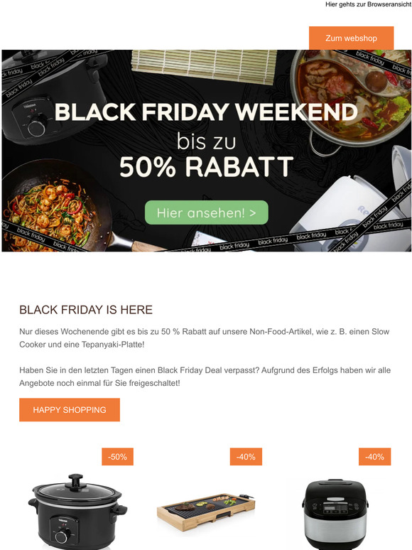 BLACK FRIDAY WEEKEND  ⚡| bis zu 50% Rabatt und Gratis Produkte bei Ihrem Einkauf