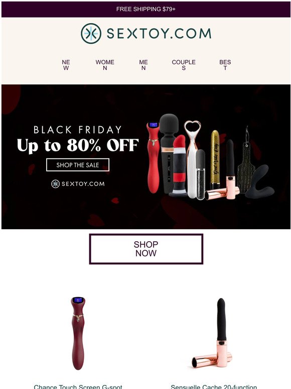 Up To 80% Off Black Friday Sale at SEXTOY.COM