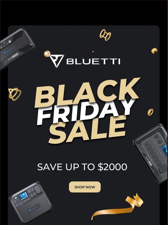 📢BLUETTI Black Friday sale is on! Save up to $2000!