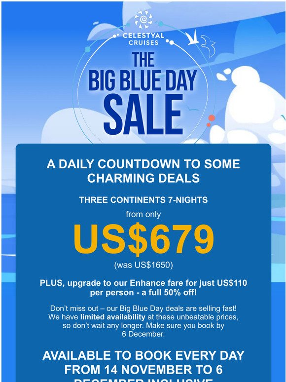 Say hello to our big blue sale away!