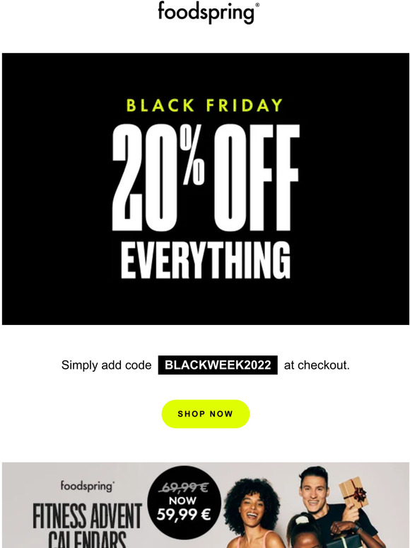 BLACK FRIDAY: 20% OFF EVERYTHING