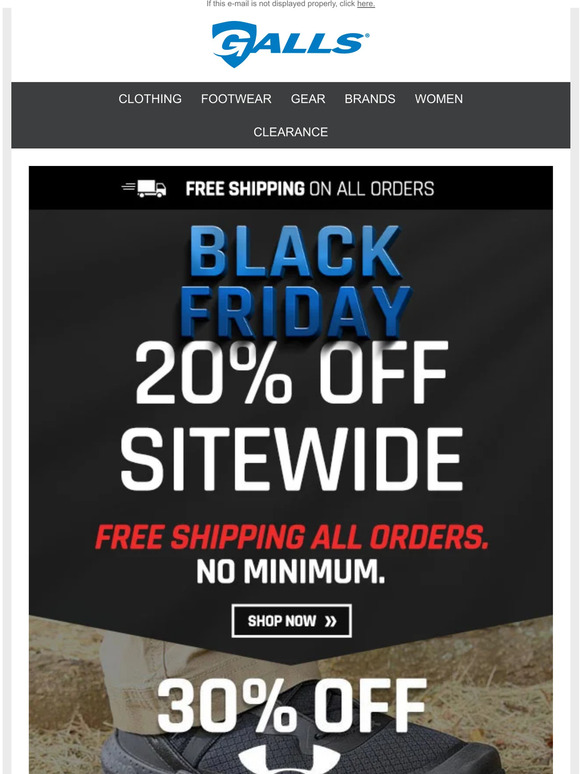 Galls Re Your Black Friday Promo Code Milled