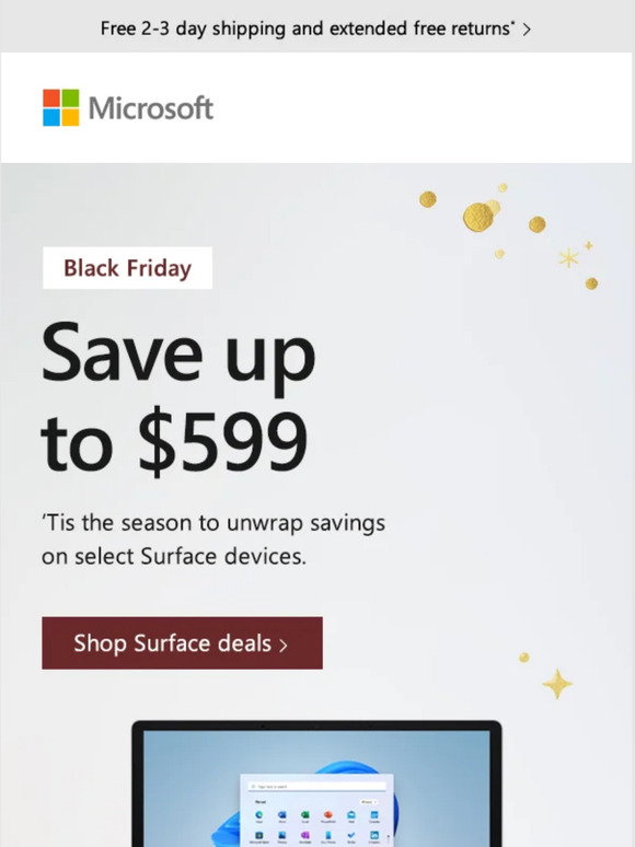 Microsoft Store Black Friday save up to 599 on select Surface