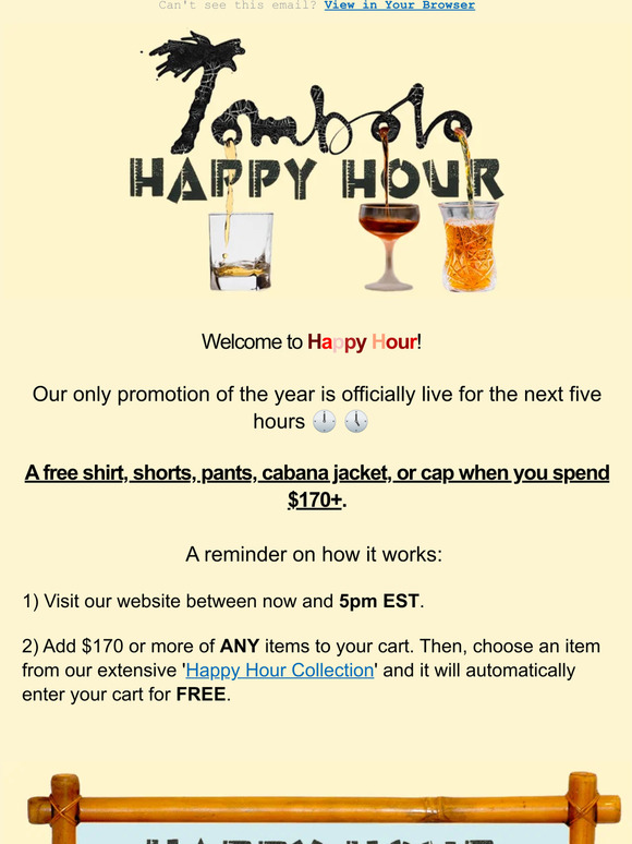 For the next 5 hours only: free stuff!