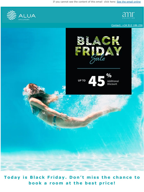 Today is Black Friday. Don’t miss the chance to book a room at the best price!