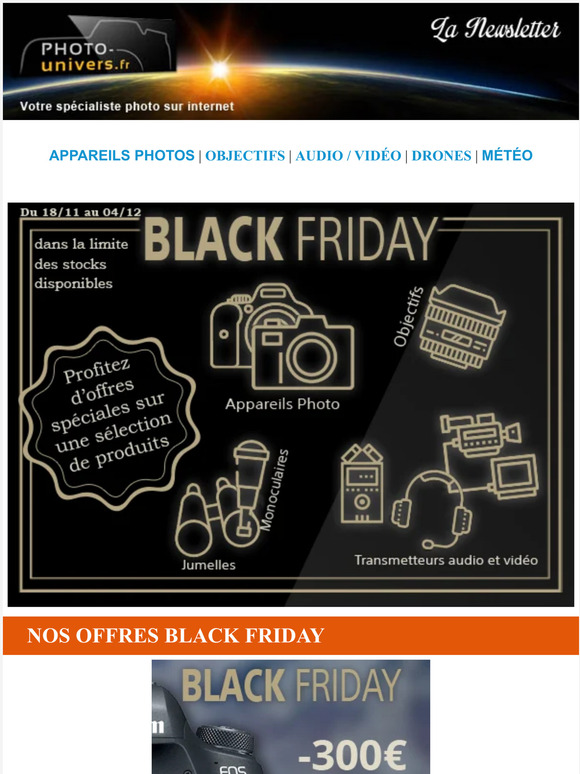 Découvrez nos offres spéciales Black Friday