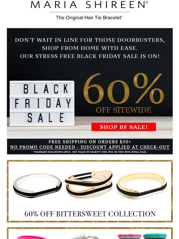 60% OFF = Our BIGGEST Black Friday SALE!