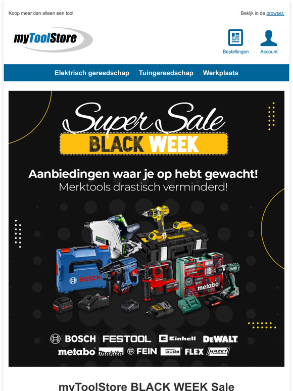📢 Black Week 💥 Sla nu op!
