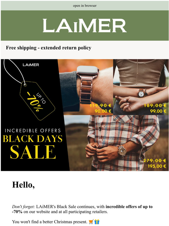 BLACK. DAYS. Offers. Now. Learn. More 🛒‼️