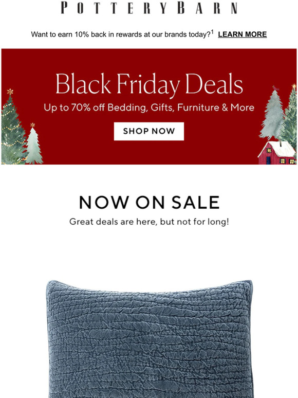 Pottery Barn Good news It's on sale (Plus, Black Friday Deals are