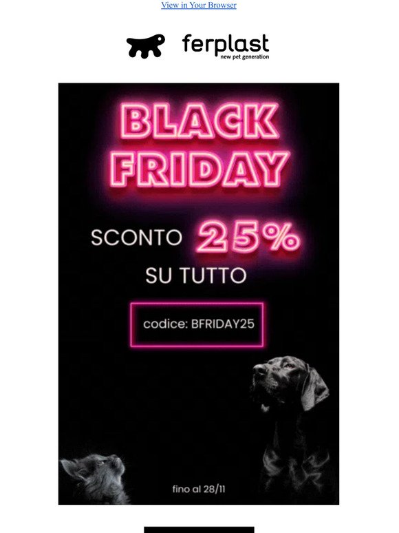 Black Friday 🖤 SCONTO 25% 💥