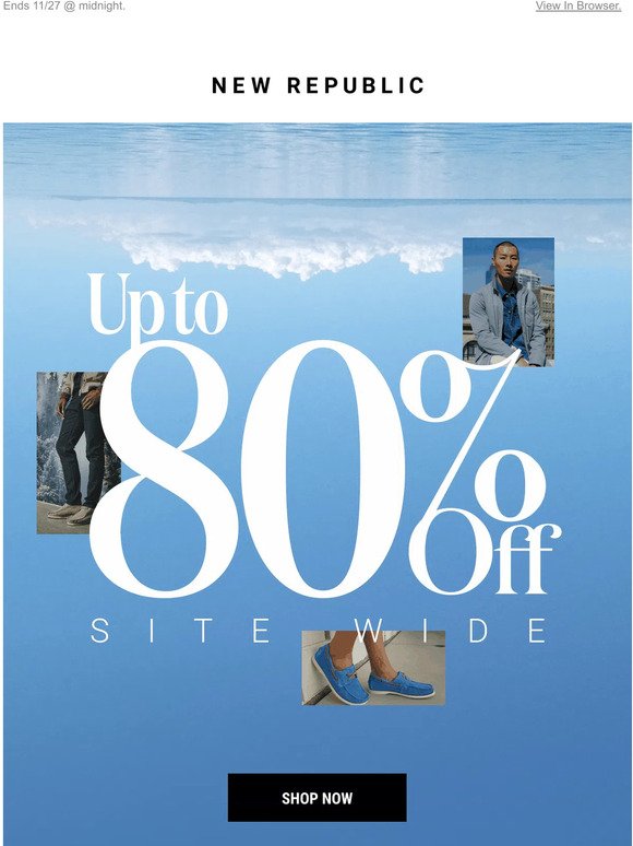 Up to 80% Off Starts Now