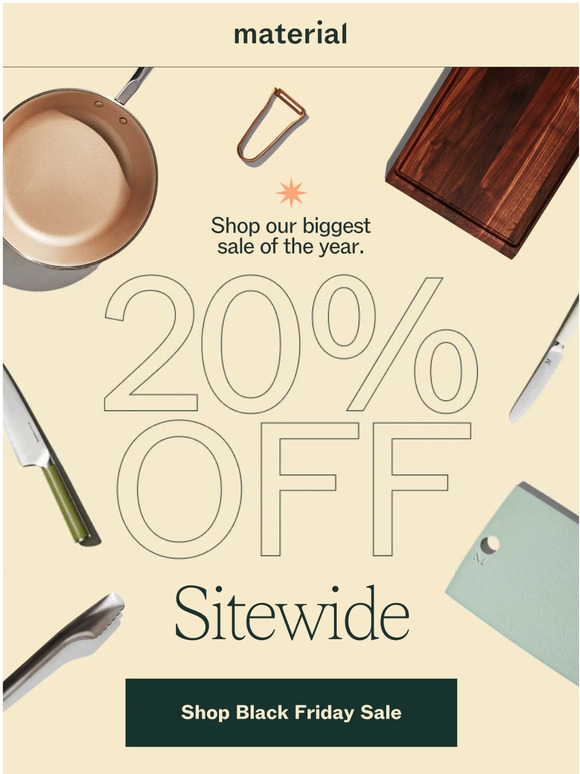 20% off every single Material