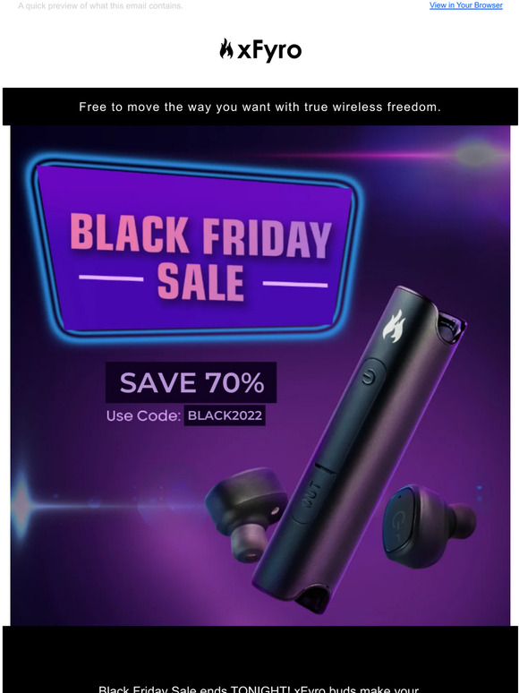 It’s Now or Never - Black Friday ends tonight