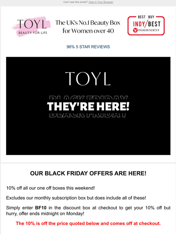 BLACK FRIDAY FURTHER 10% OFF BEAUTY!