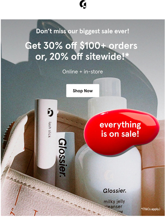 Glossier Email Newsletters Shop Sales, Discounts, and Coupon Codes