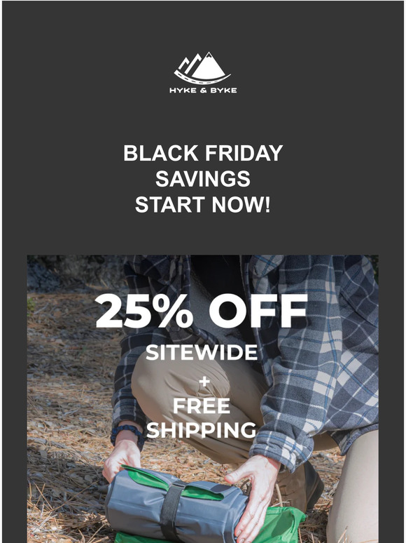 25% OFF + free shipping all weekend long